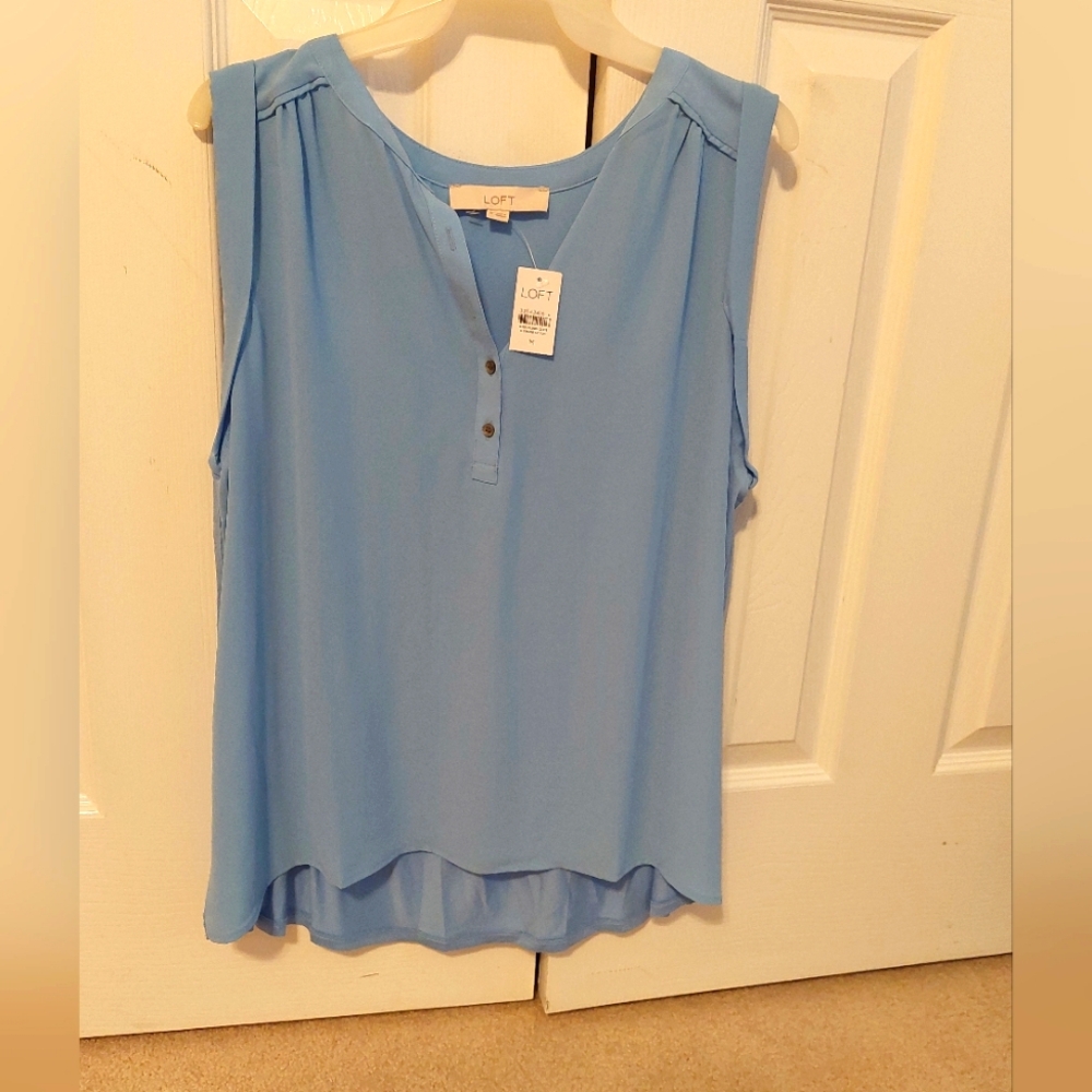 LOFT NWT Women Sleeveless Top Blue